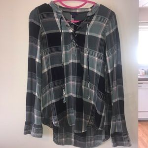 Plaid blue Aeropostale blouse